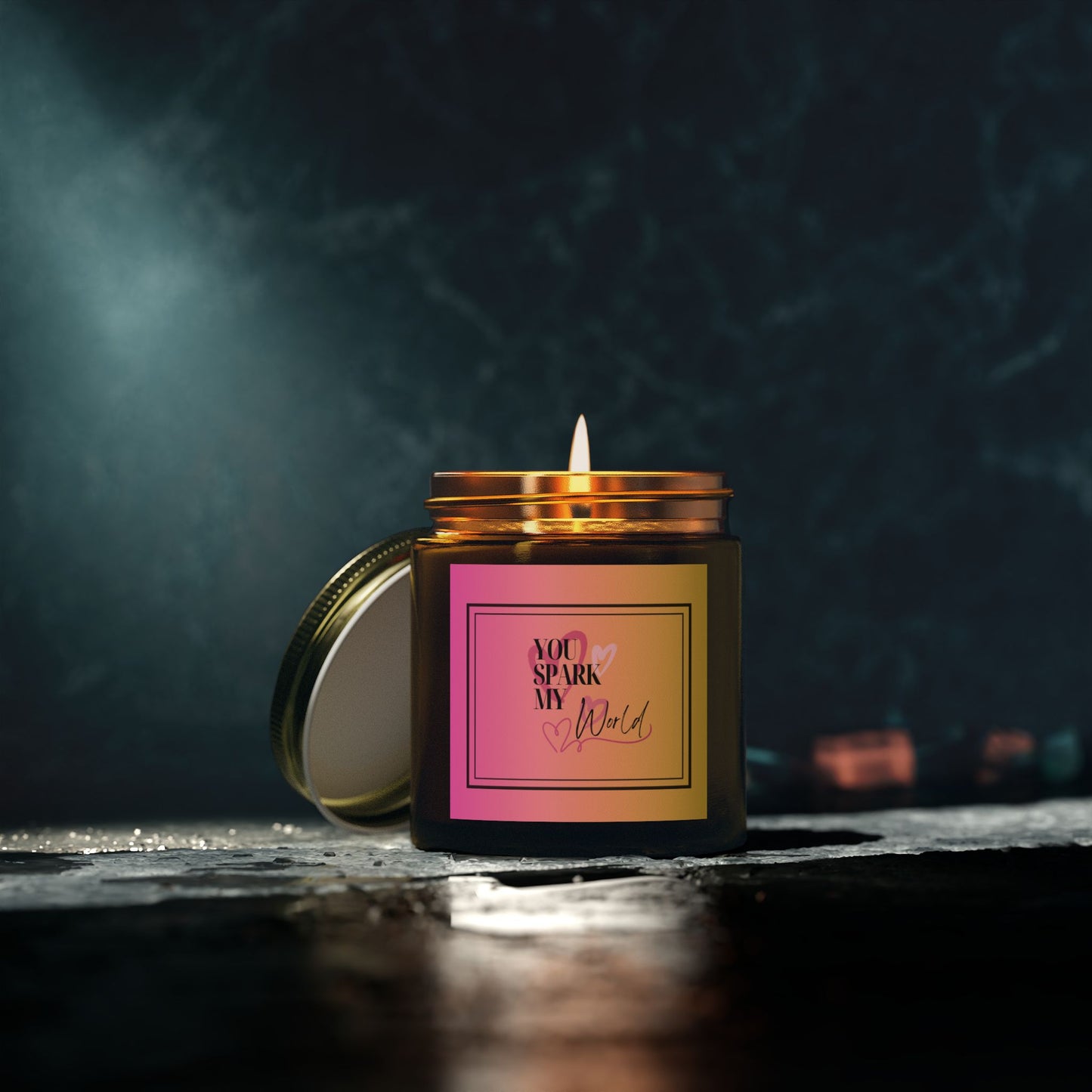 You spark my world-Candle(4oz, 9oz)